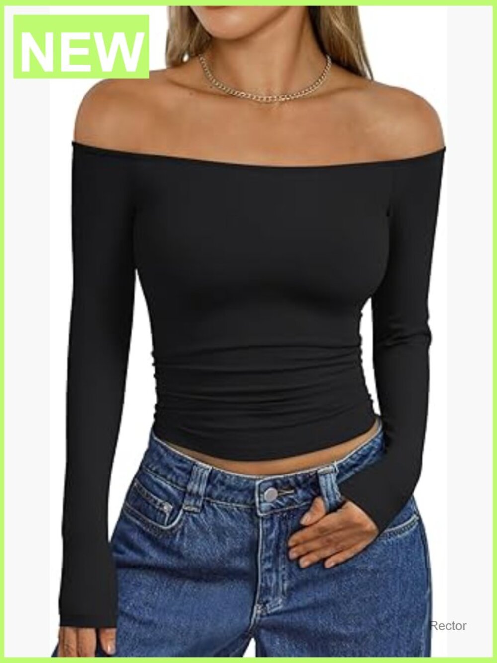 Off Shoulder Long Sleeve Top Y2K Going Out Fitted Tee